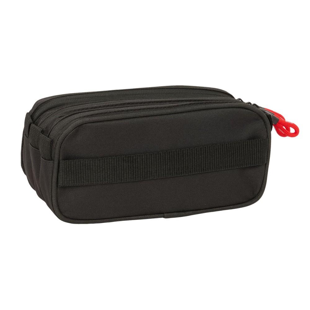 Trousse Fourre-Tout Triple Munich Vulcan Noir 21,5 x 10 x 8 cm