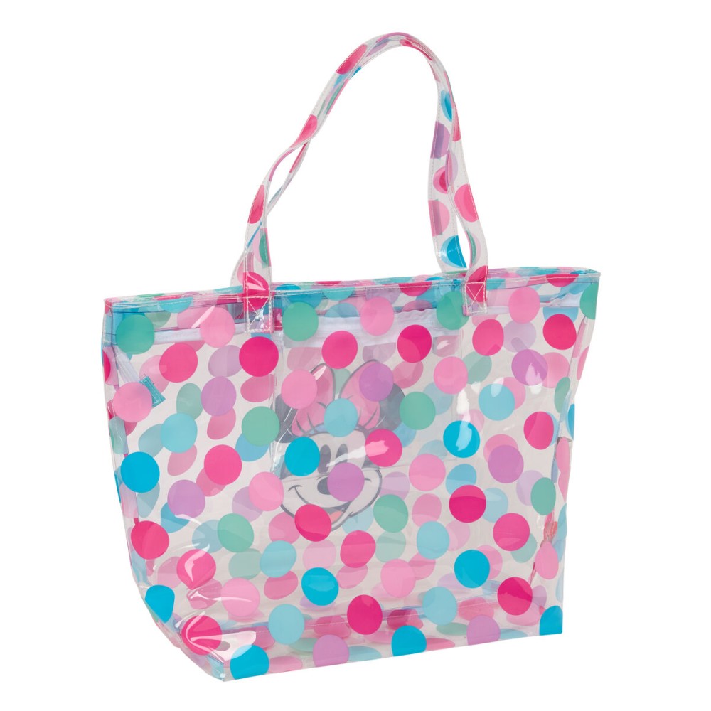 Shopping Bag Minnie Mouse Beach Multicolour Transparent 54 x 35 x 17 cm