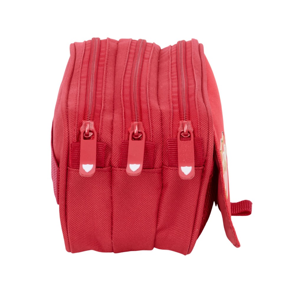 Dreifaches Mehrzweck-Etui Sevilla Fútbol Club Rot 21,5 x 10 x 8 cm
