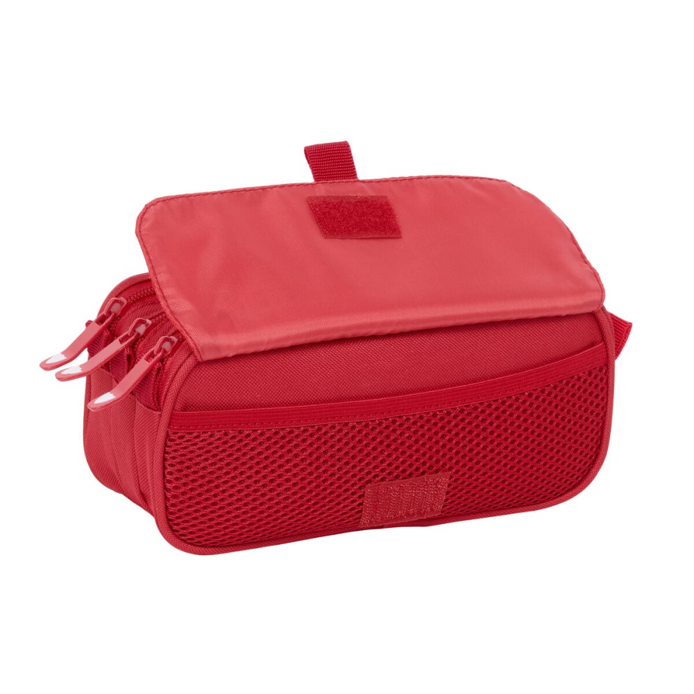 Dreifaches Mehrzweck-Etui Sevilla Fútbol Club Rot 21,5 x 10 x 8 cm