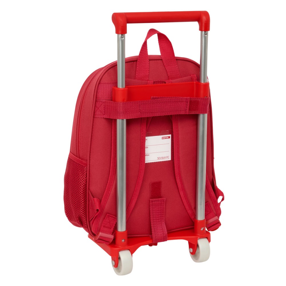 Cartable à roulettes Sevilla Fútbol Club Rouge 28 x 34 x 10 cm