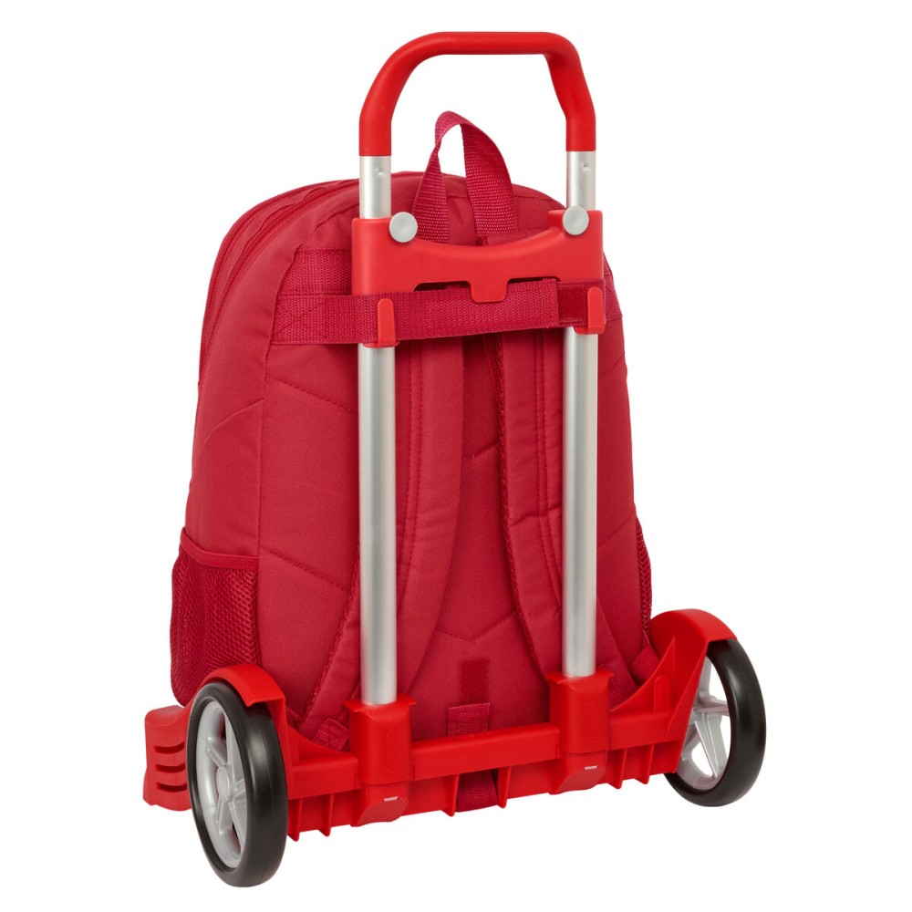 Schulrucksack mit Rädern Sevilla Fútbol Club Rot 32 x 43 x 14 cm
