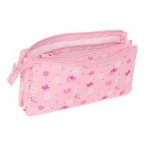 Triple Carry-all Minnie Mouse Baby Pink 22 x 12 x 3 cm