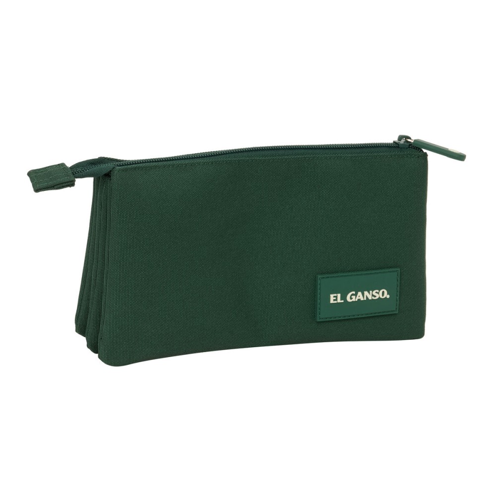 Dreifaches Mehrzweck-Etui El Ganso Green grün 22 x 12 x 3 cm
