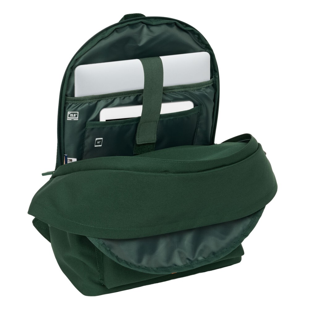 Laptop- und Tablet-Rucksack mit USB-Anschluss El Ganso Basics grün