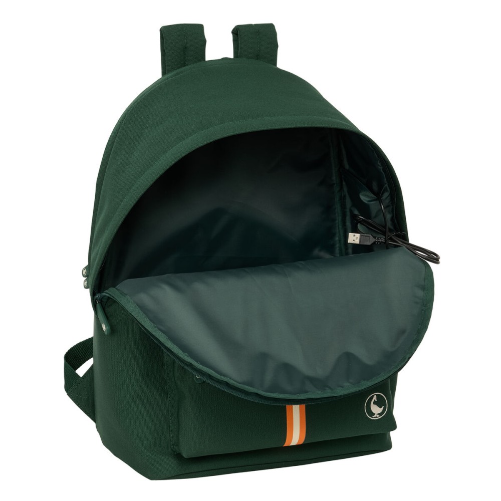 Laptop- und Tablet-Rucksack mit USB-Anschluss El Ganso Basics grün