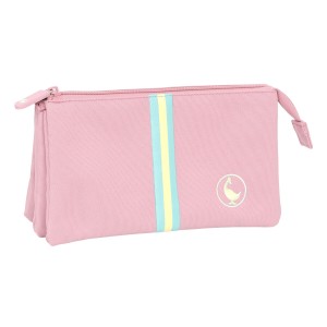 Dreifaches Mehrzweck-Etui El Ganso Pink Rosa 22 x 12 x 3 cm
