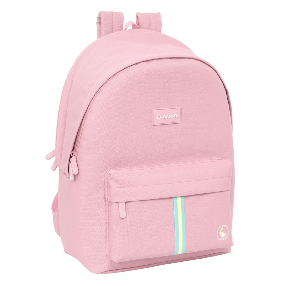 Laptop- und Tablet-Rucksack mit USB-Anschluss El Ganso Basics Rosa