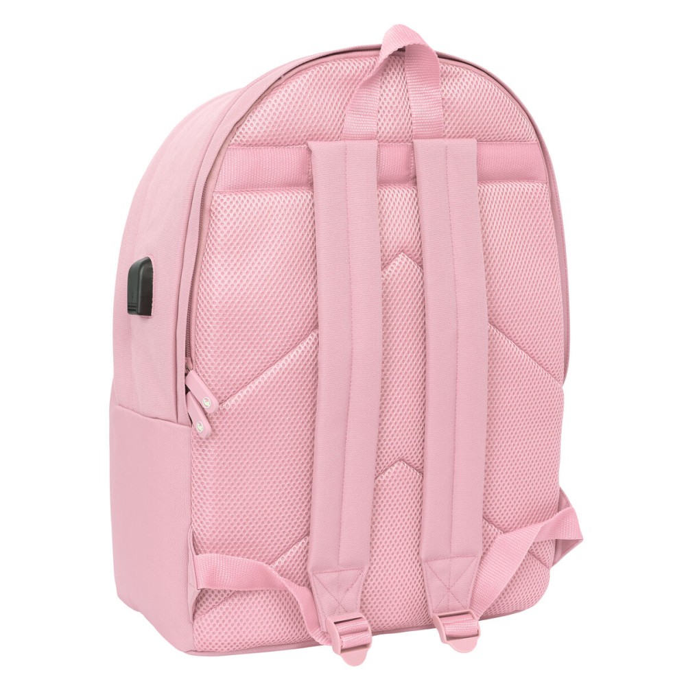 Laptop- und Tablet-Rucksack mit USB-Anschluss El Ganso Basics Rosa