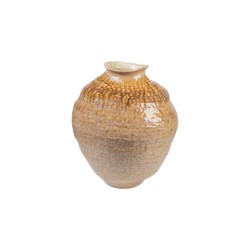 Vase Romimex Beige Moutarde Porcelaine 31 x 39 x 34 cm