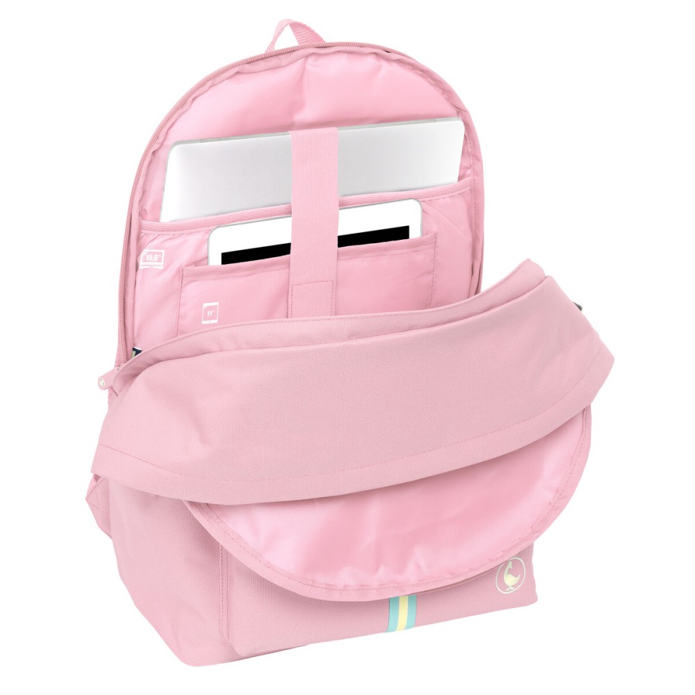 Rucksack for Laptop and Tablet with USB Output El Ganso Basics Pink