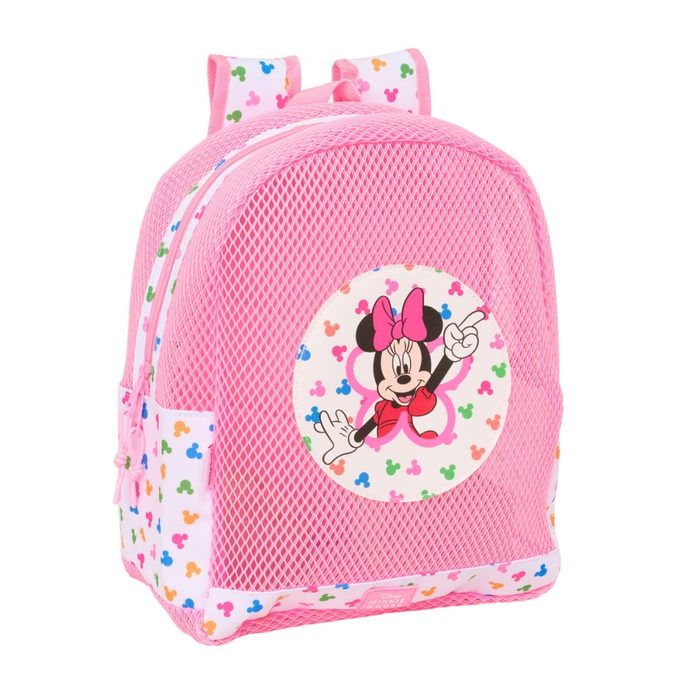 Strandrucksack Minnie Mouse Bunt Rosa 30,5 x 24 x 18 cm Für Kinder