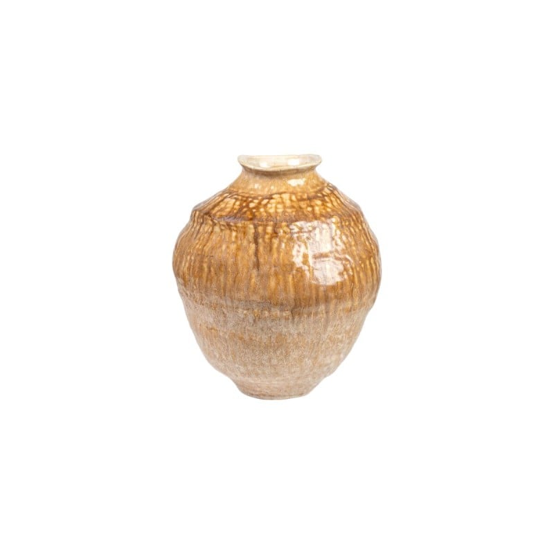 Vase Romimex Beige Mustard Porcelain 24 x 30 x 26 cm