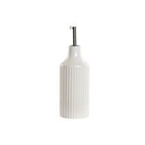 Cruet Home ESPRIT White Silver Stainless steel Porcelain Urban 350 ml 7 x 7 x 22 cm