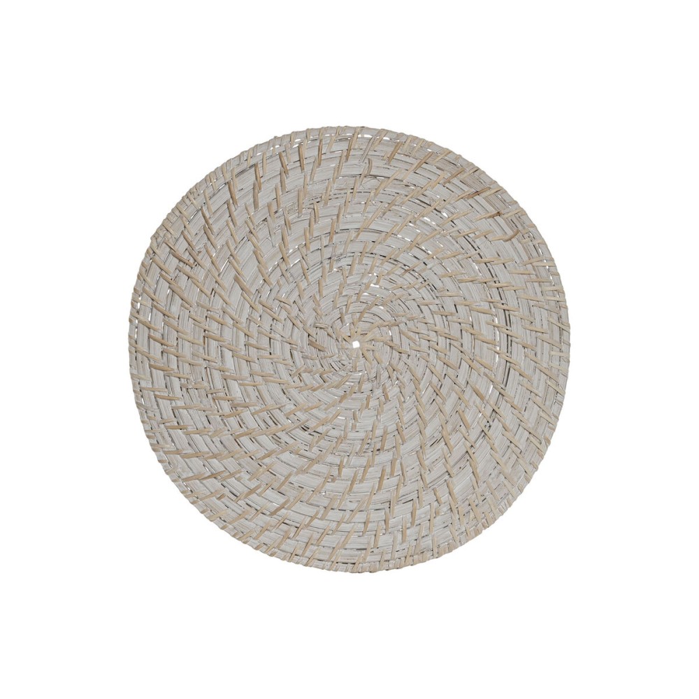 Untersetzer Home ESPRIT Weiß natürlich Bambus Rattan 34 x 34 x 1,5 cm