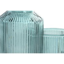 Wasserflasche Home ESPRIT Blau grün Kristall 1 L (2 Stück)
