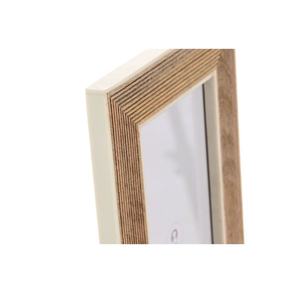 Photo frame Home ESPRIT White Natural Resin Mango wood Urban