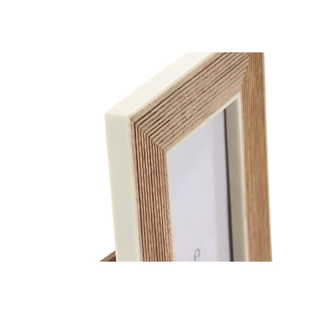 Photo frame Home ESPRIT White Natural Resin Mango wood Urban