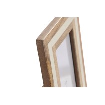Photo frame Home ESPRIT White Natural Bone Mango wood Urban
