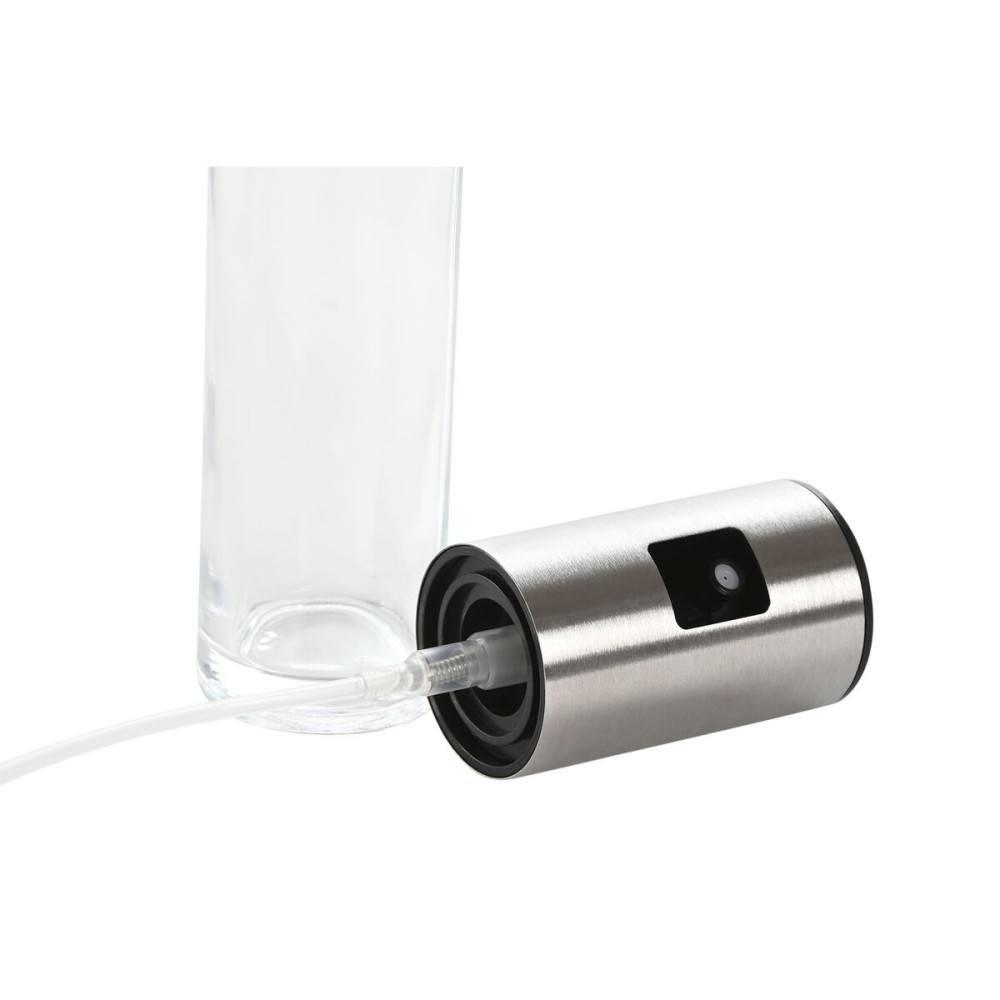 Ölfläschchen Home ESPRIT Durchsichtig Edelstahl Kristall 100 ml 4 x 4 x 18,3 cm