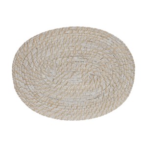 Platzset Home ESPRIT Weiß natürlich Bambus Rattan 40 x 30 x 1 cm