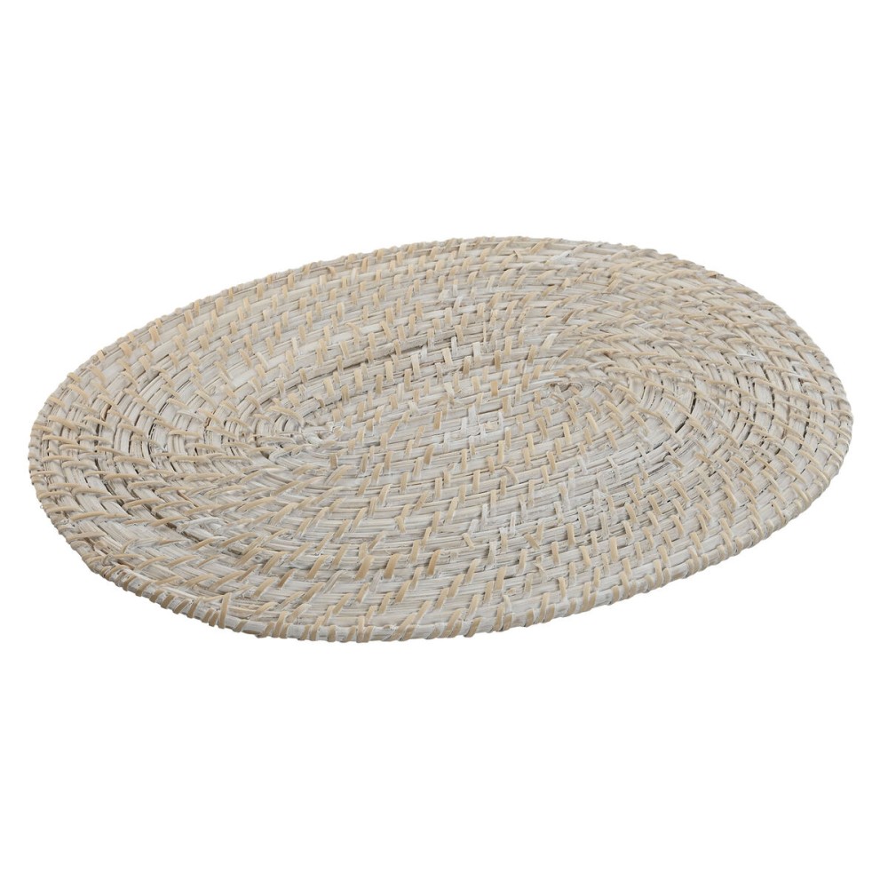 Set de table Home ESPRIT Blanc Naturel Bambou Rotin 40 x 30 x 1 cm