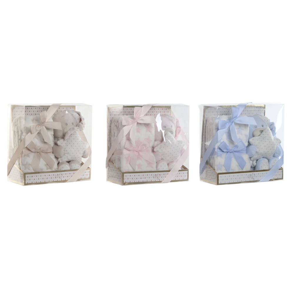 Baby-Geschenk-Set Home ESPRIT Blau Beige Rosa Polyester (3 Stück)