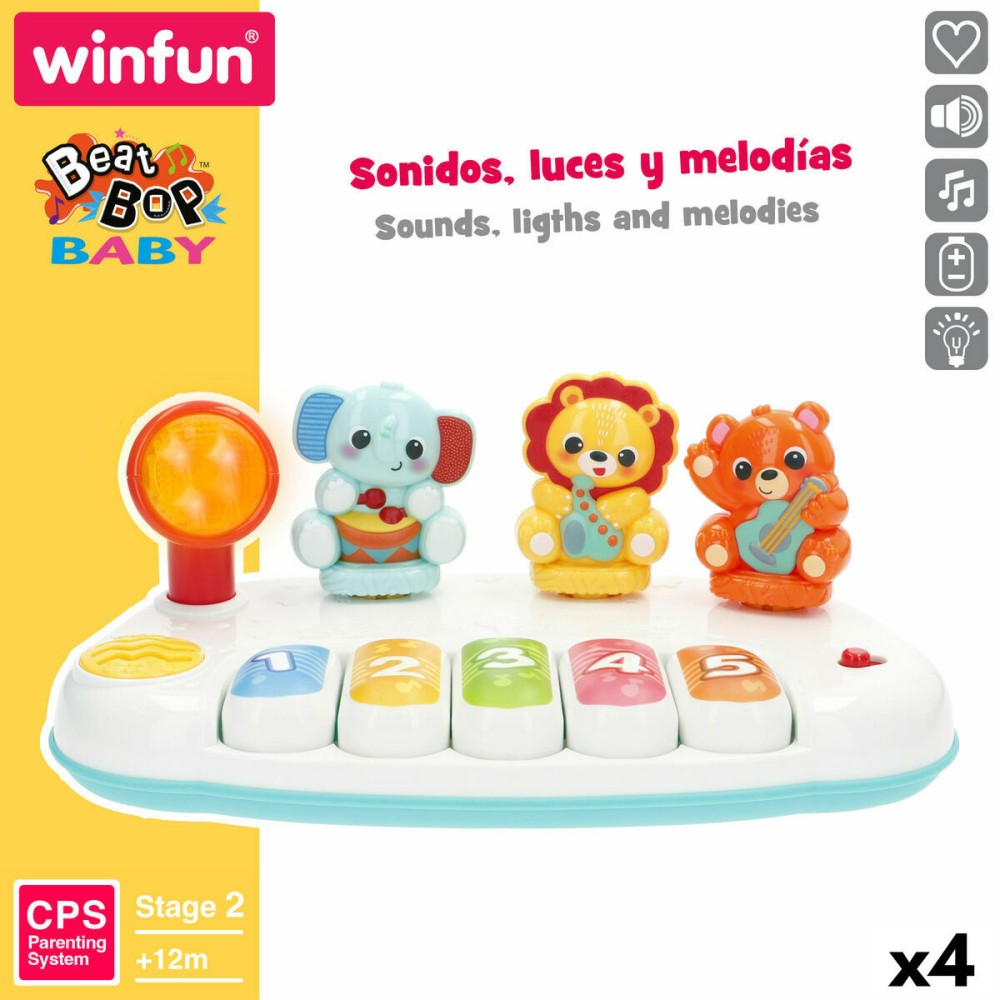 Piano jouet Winfun 26 x 11 x 15 cm (4 Unités)
