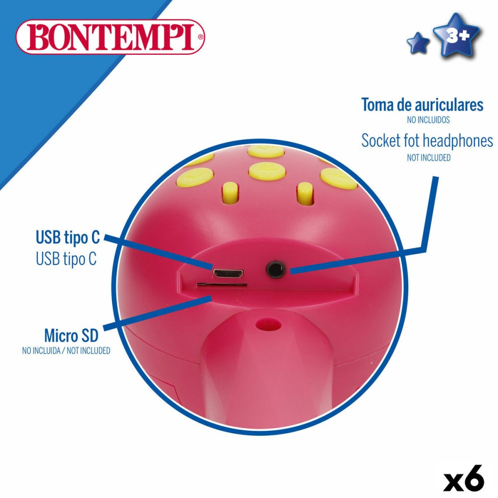 Microphone Karaoké Bontempi 6 Unités