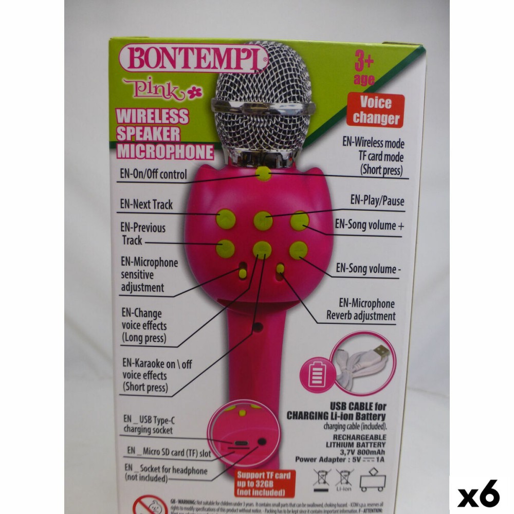 Microphone Karaoké Bontempi 6 Unités