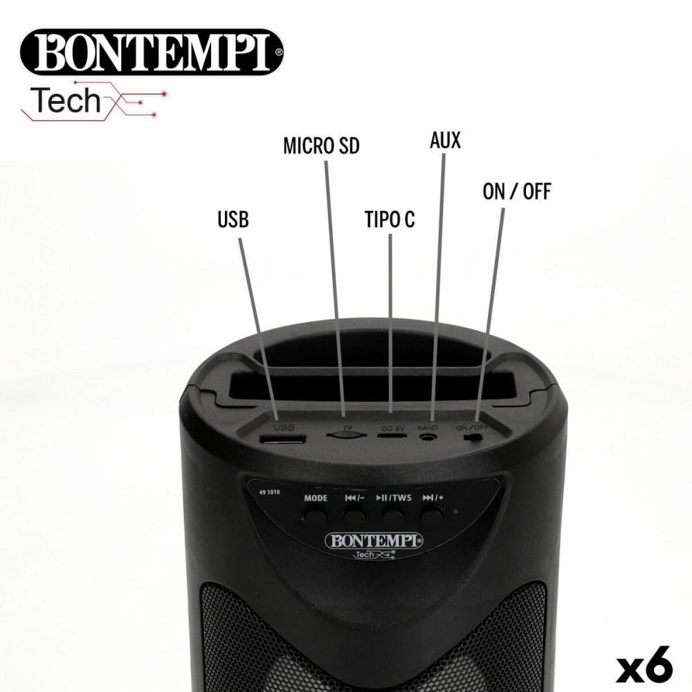 Lautsprecher mit Karaoke Mikrofon Bontempi 6 Stück