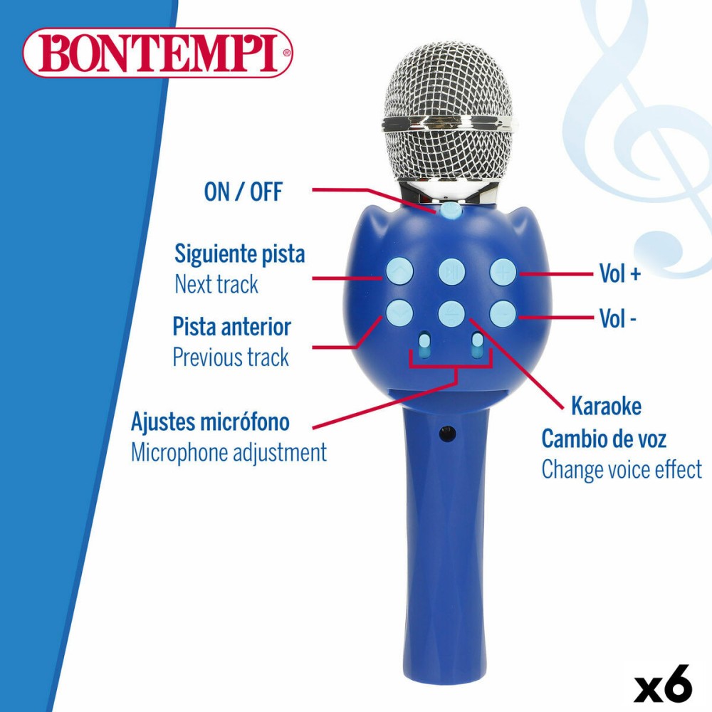 Karaoke Microphone Bontempi 6 Units