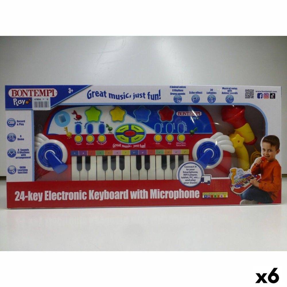 Piano Électronique Bontempi 38 x 18 x 17 cm (6 Unités)
