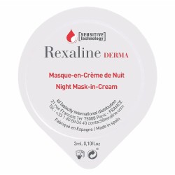 Feuchtigkeitsspendende Nachtmaske Rexaline Derma 3 ml x 6 Empfindliche Haut