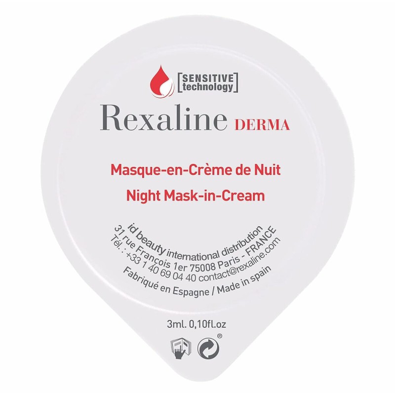 Masque Hydratant Nuit Rexaline Derma 3 ml x 6 Peau sensible