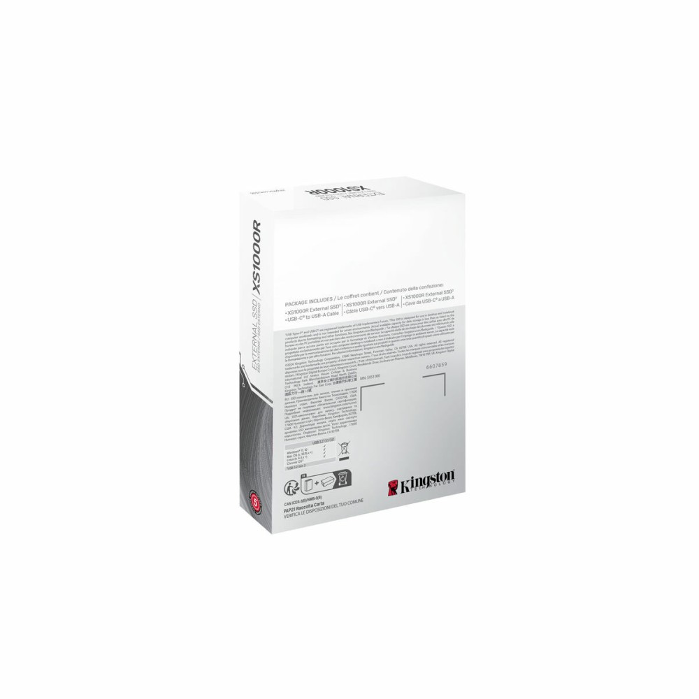 External Hard Drive Kingston SXS1000R/2000G Red 2 TB