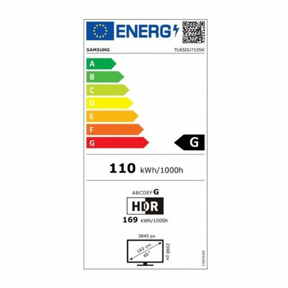 TV intelligente Samsung TU65DU7105 4K Ultra HD LED HDR 65"