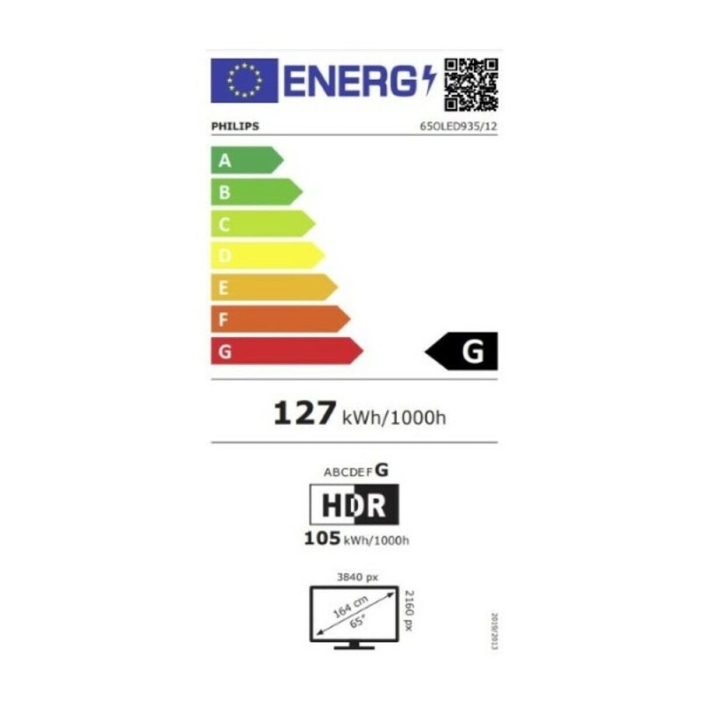 TV intelligente Philips 65OLED935/12 65" 4K Ultra HD OLED WiFi