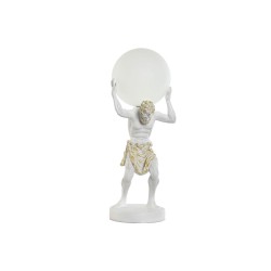 Lampe de bureau Home ESPRIT Blanc Doré Résine Plastique 220 V 18 x 17 x 44 cm