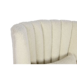 Fauteuil Home ESPRIT Blanc Naturel Bois d'hévéa 73 X 65 X 87 cm