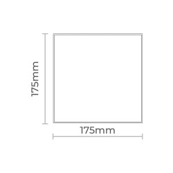 Abdeckung für Luftabsaugung EDM 08414 08413 17,5 x 17,5 cm