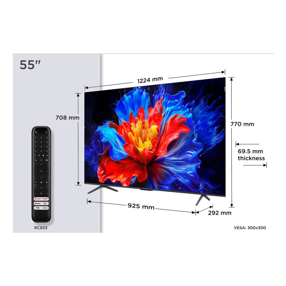 TV intelligente TCL 55P8K AMD FreeSync 55" 4K Ultra HD