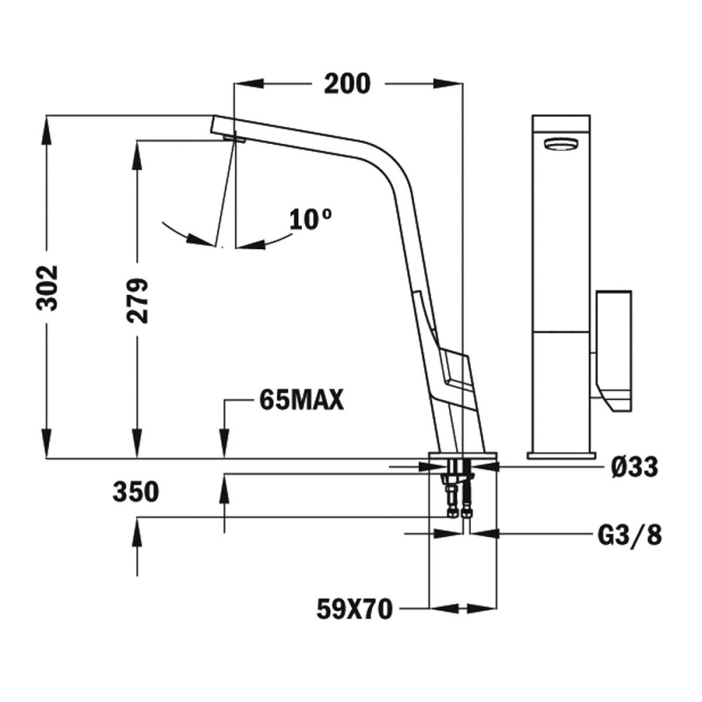 Mixer Tap Teka IC 915 White Metal