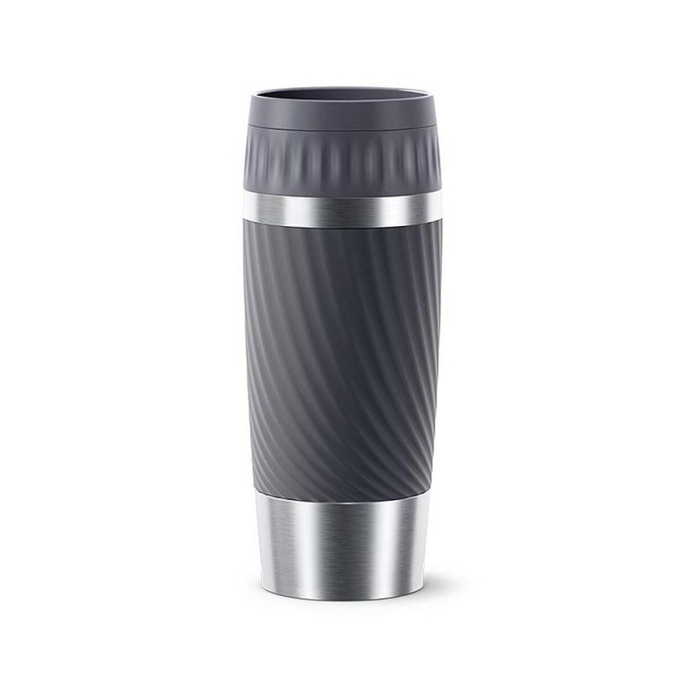 Travel thermos flask Emsa EASY TWIST Anthracite
