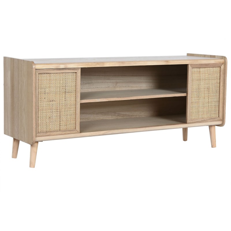 TV-Möbel Home ESPRIT natürlich Rattan Paulonia-Holz 120 x 35 x 54 cm