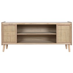 TV-Möbel Home ESPRIT natürlich Rattan Paulonia-Holz 120 x 35 x 54 cm