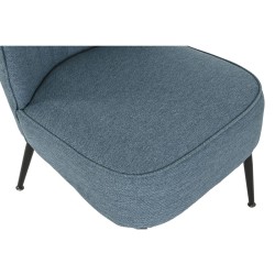 Fauteuil DKD Home Decor Bleu Métal 55 x 64 x 72,5 cm