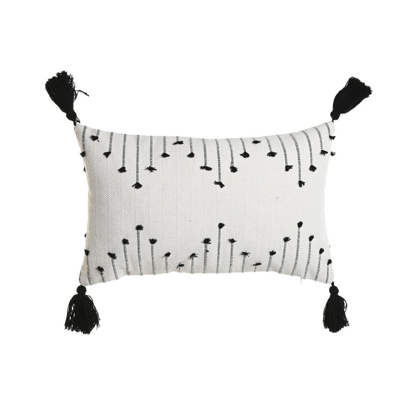 Coussin Home ESPRIT Blanc Noir Losanges 50 x 15 x 30 cm