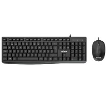 Tastatur mit Maus Nilox NXKME0012 Schwarz