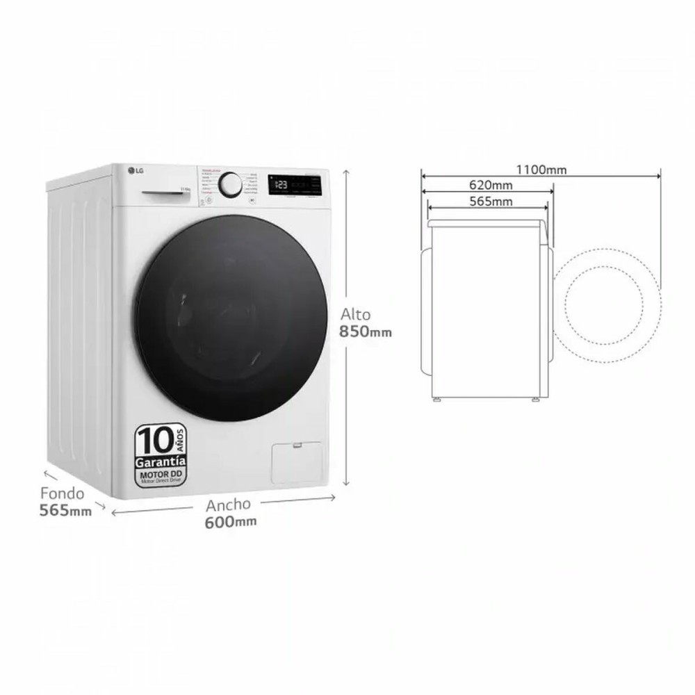 Intelligente Waschmaschine-Trockner LG F4DR6011AGW 11 kg/6 kg 1400 rpm